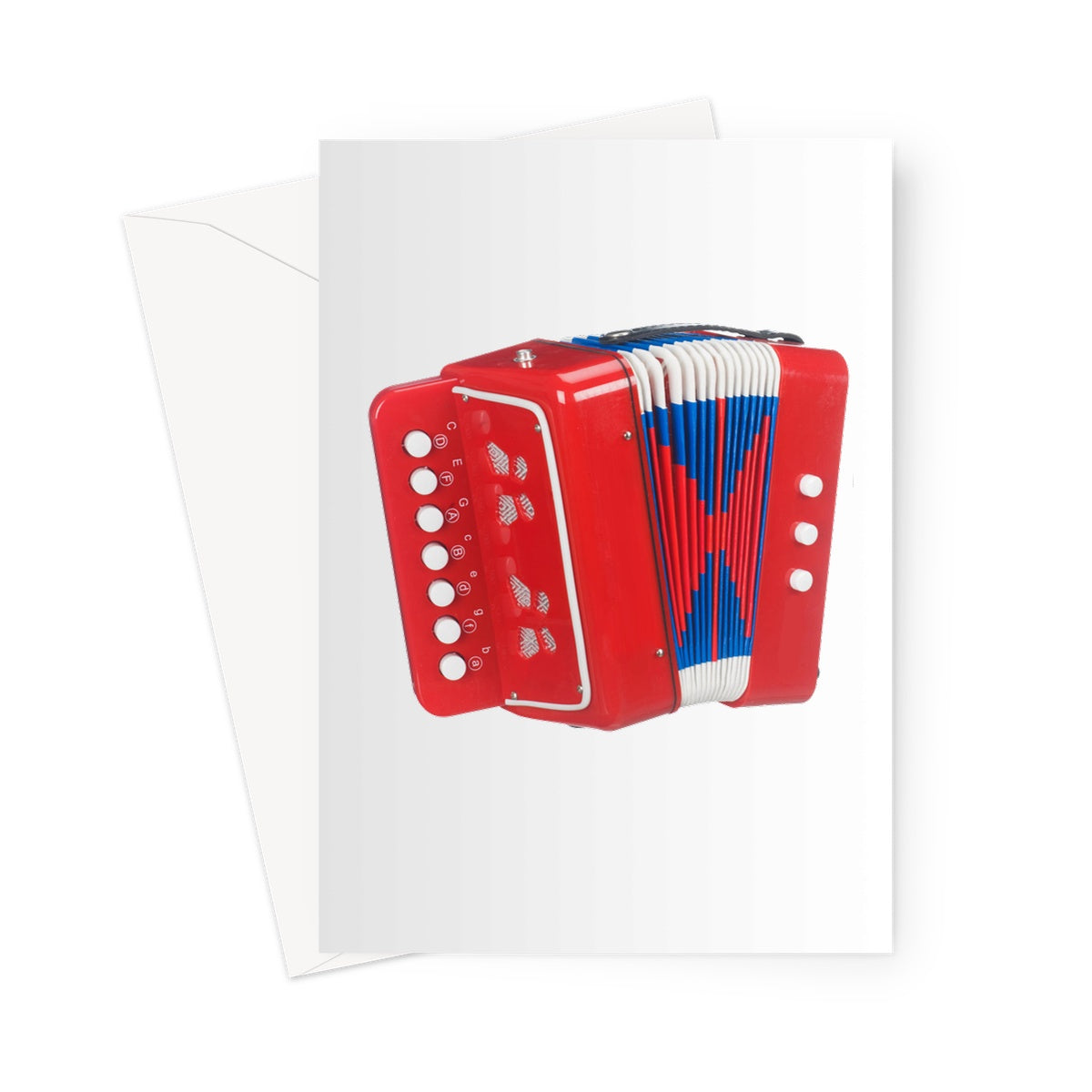 Toy Accordion / Melodeon Greeting Card