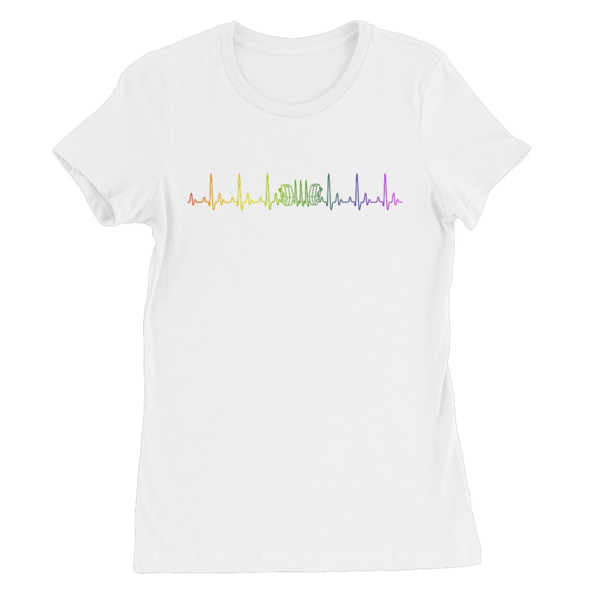 Rainbow Heartbeat Concertina Women's T-Shirt