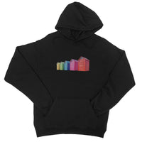 Rainbow Coloured Beach Huts Hoodie