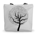 Musical Notes Tree Canvas Tote Bag