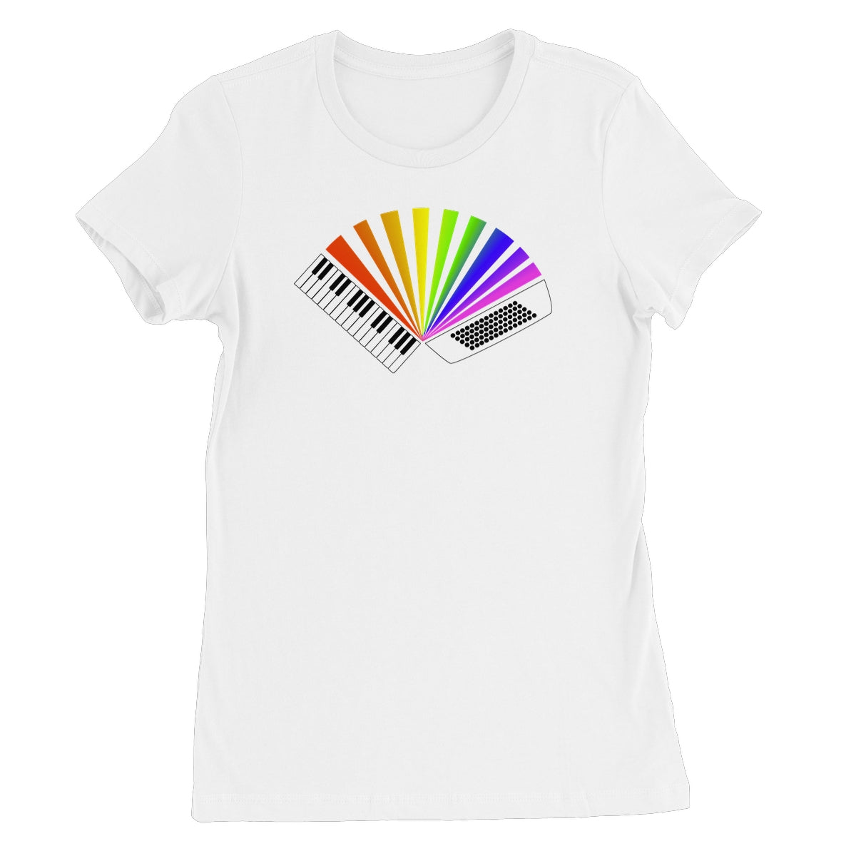 Rainbow Piano Accordion Women's T-Shirt