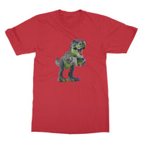 Rainbow Dinosaur Playing Accordion T-Shirt