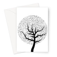 Musical Notes Tree Greeting Card