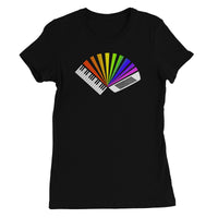 Rainbow Piano Accordion Women's T-Shirt