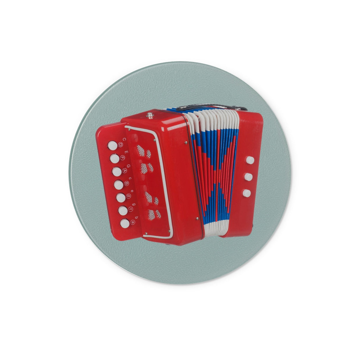 Toy Accordion / Melodeon Glass Chopping Board