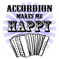 Accordion makes me happy Sticker