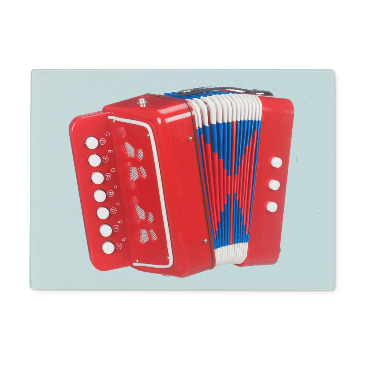 Toy Accordion / Melodeon Glass Chopping Board