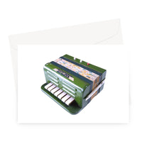 Green Toy Accordion Greeting Card