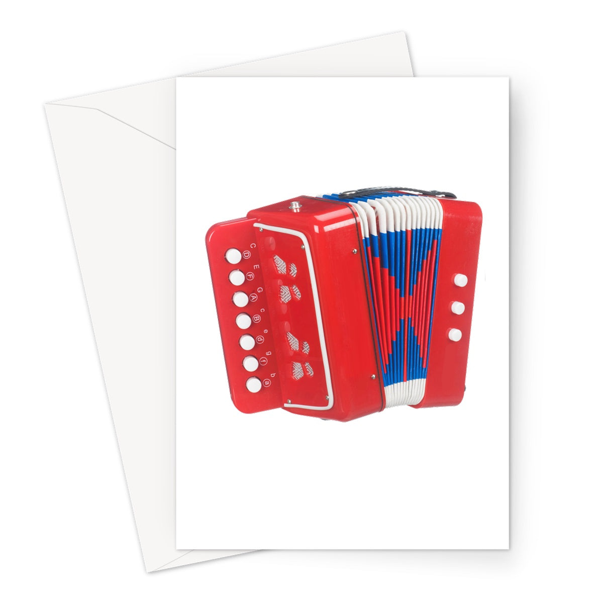 Toy Accordion / Melodeon Greeting Card