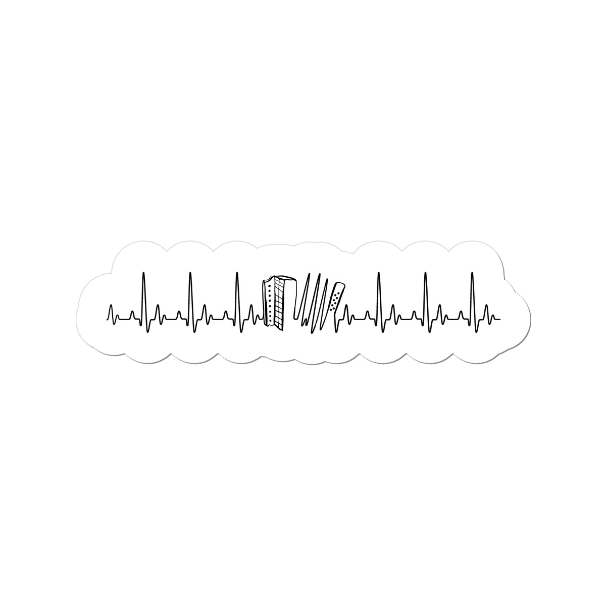 Heartbeat Melodeon Sticker