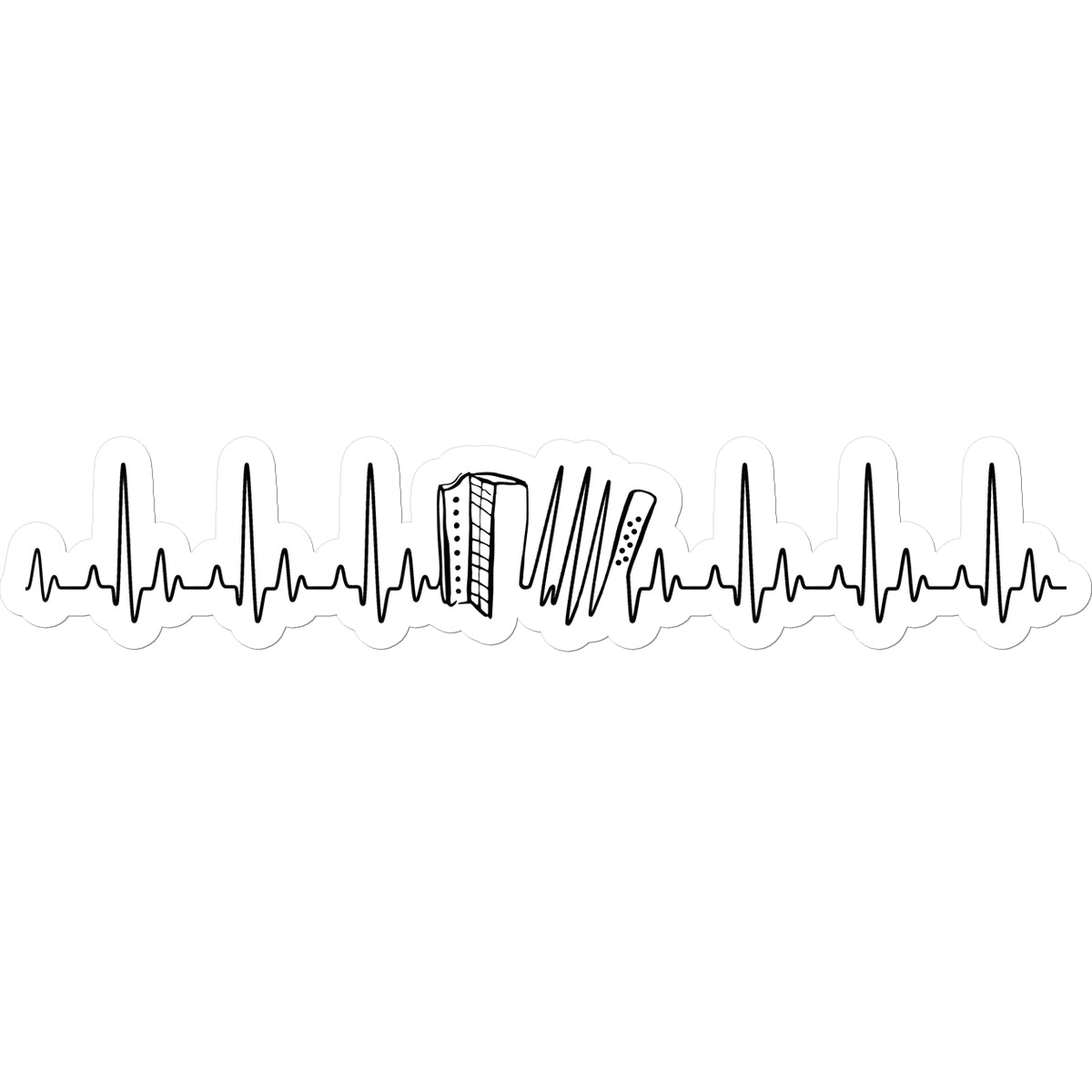 Heartbeat Melodeon Sticker