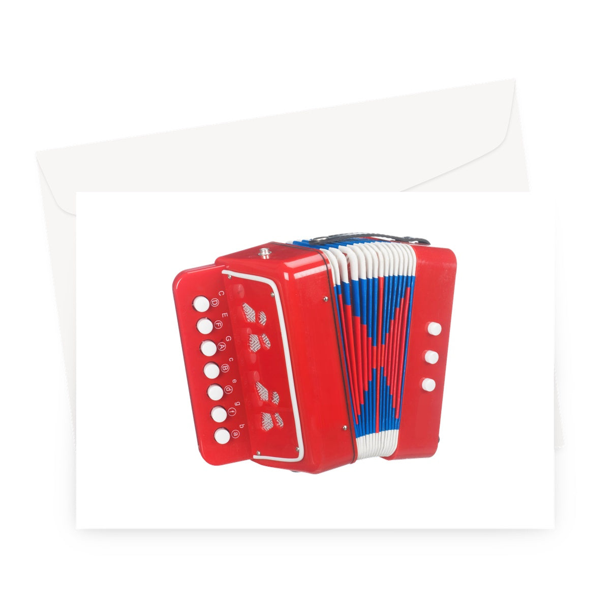 Toy Accordion / Melodeon Greeting Card