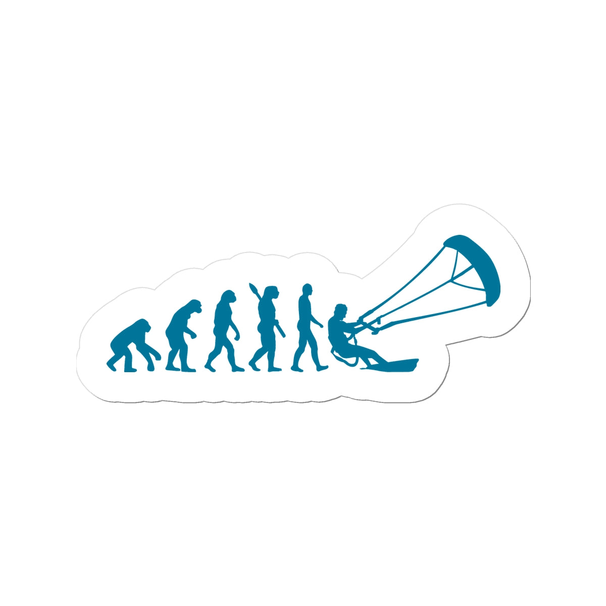 Evolution of Kitesurfers Sticker