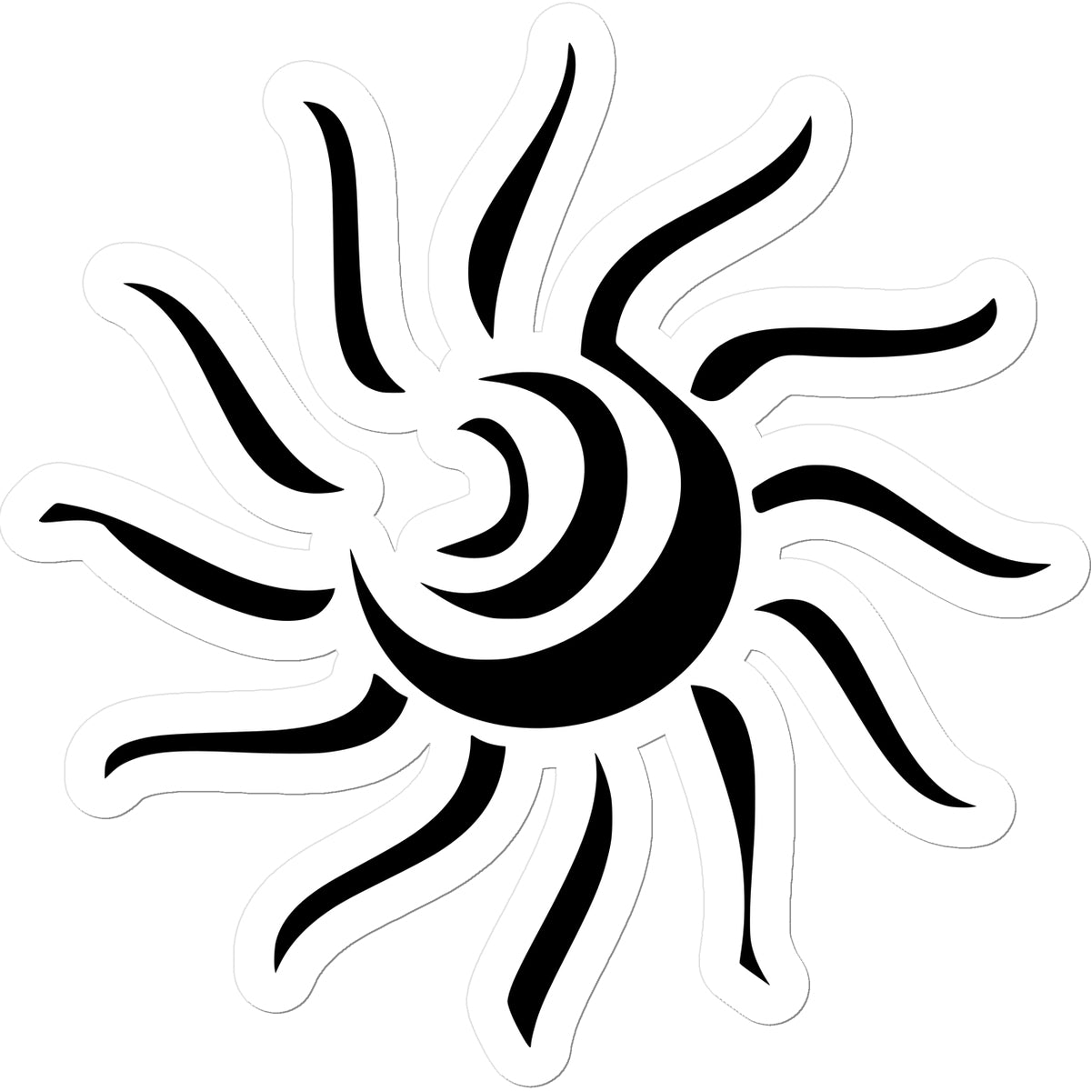 Tribal Sun Sticker