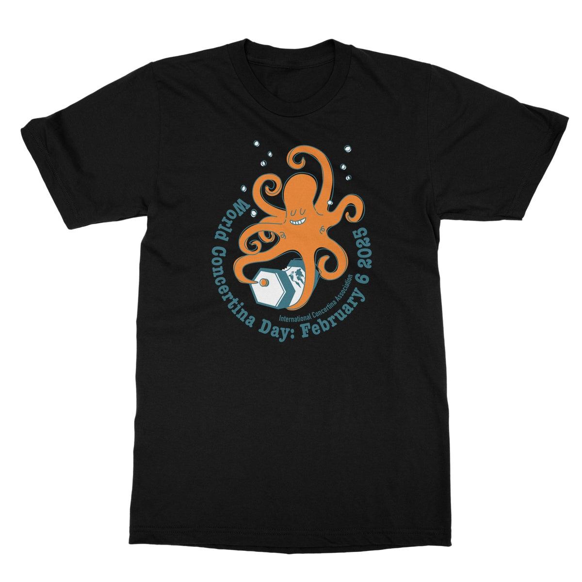 World Concertina Day 2025 Octopus T-Shirt