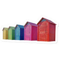 Beach Huts Sticker