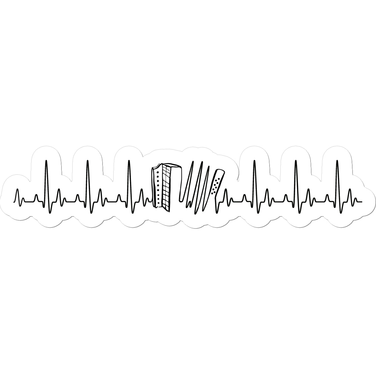 Heartbeat Melodeon Sticker