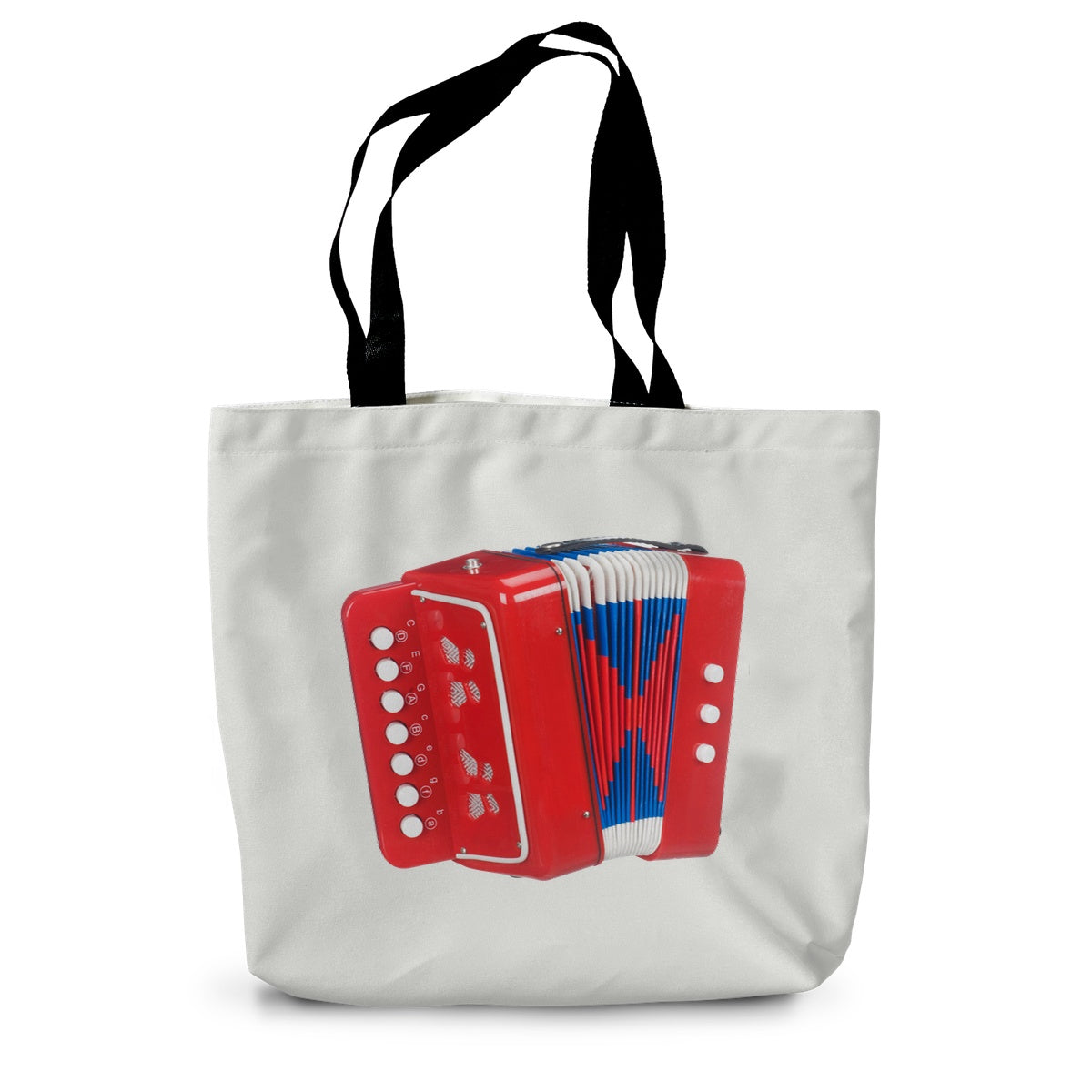 Toy Accordion / Melodeon Canvas Tote Bag