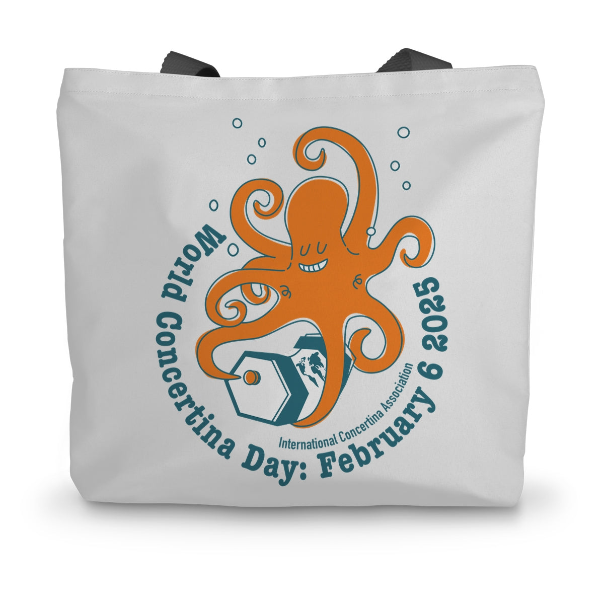 World Concertina Day 2025 Octopus Canvas Tote Bag