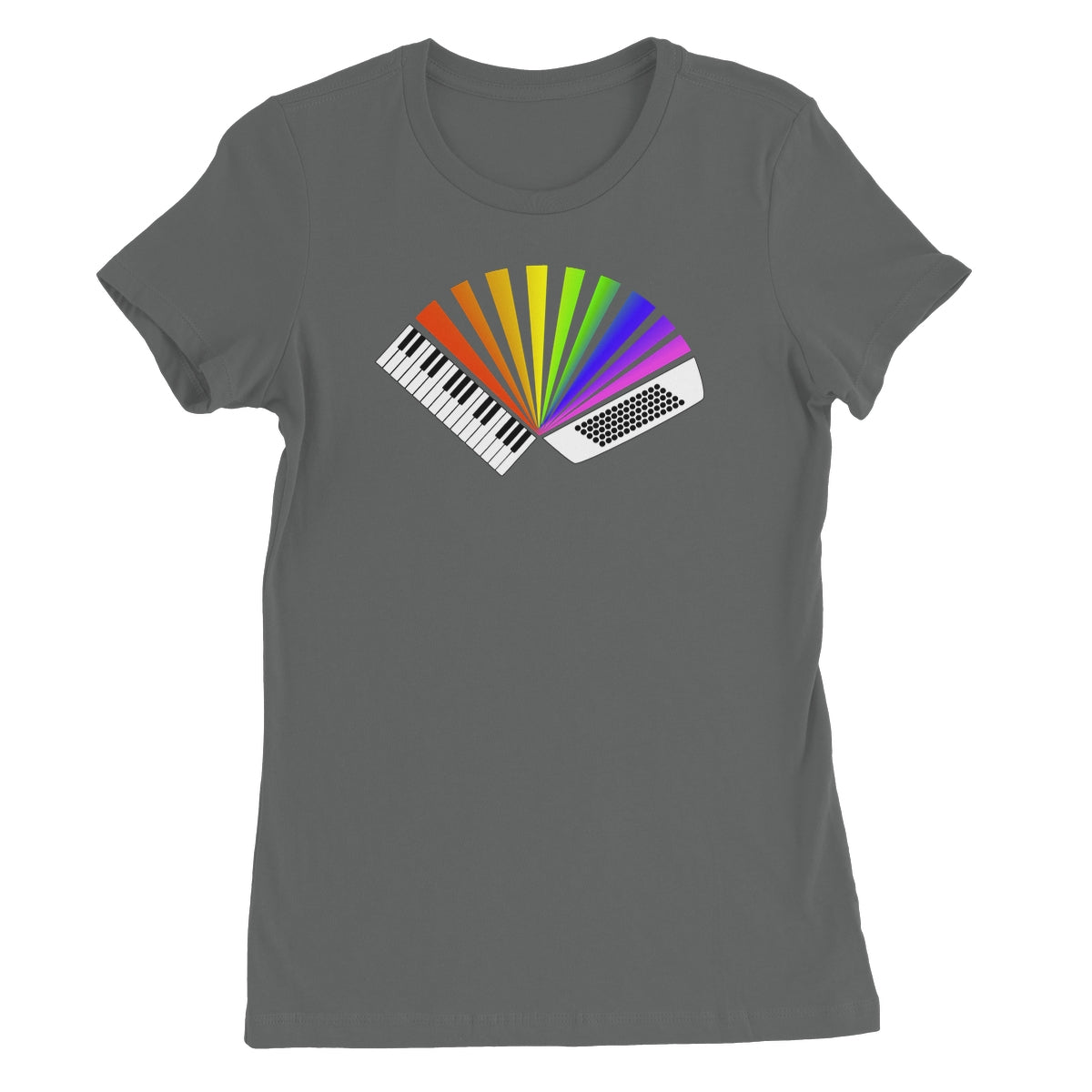 Rainbow Piano Accordion Women's T-Shirt