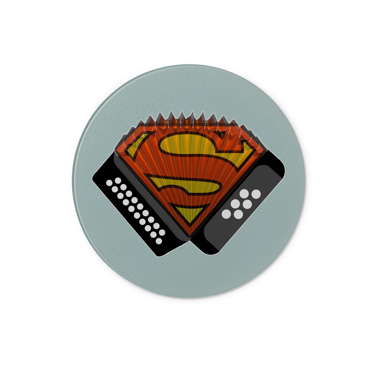 Melodeon Superman Glass Chopping Board