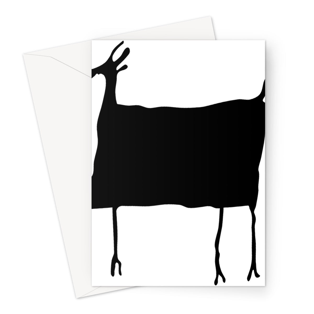 Weird Cave Painting Animal Greeting Card