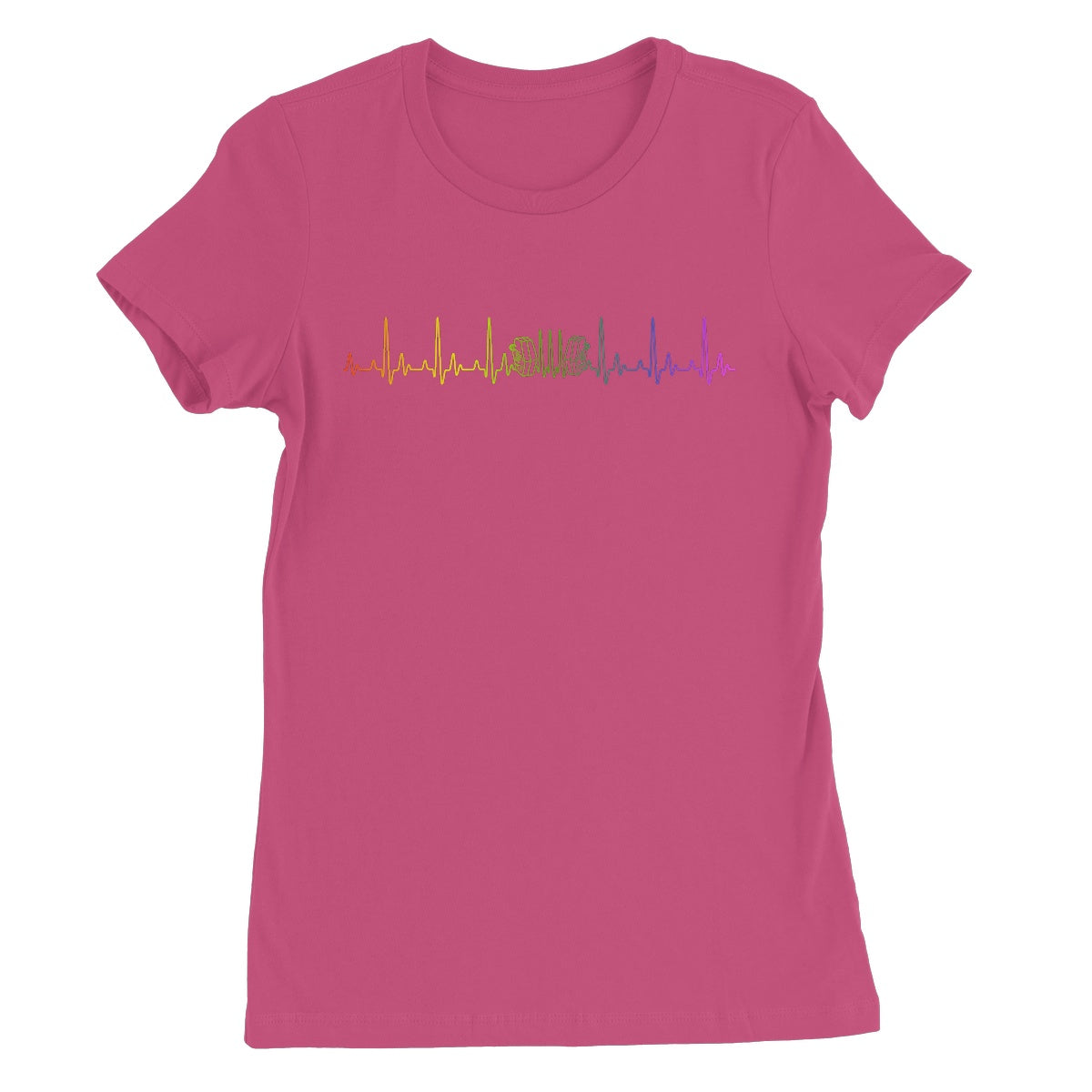 Rainbow Heartbeat Concertina Women's T-Shirt