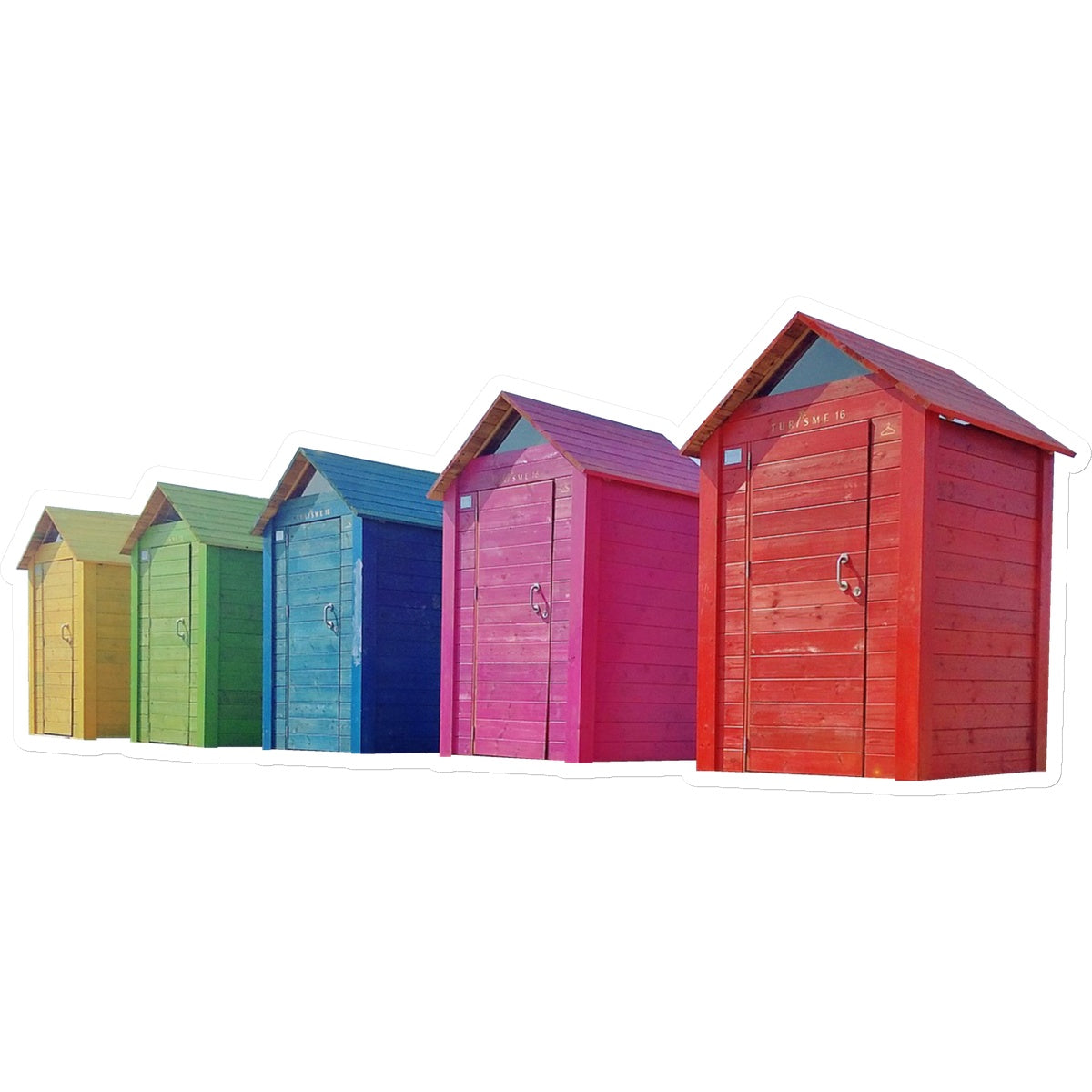 Beach Huts Sticker