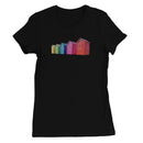 Rainbow Coloured Beach Huts Women's T-Shirt