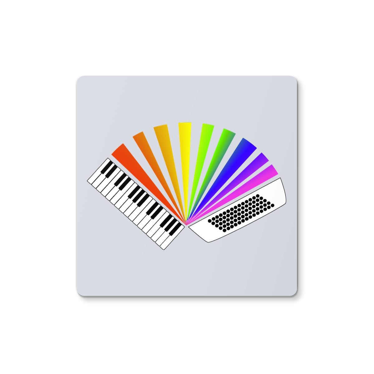 Rainbow Piano Accordion Coaster