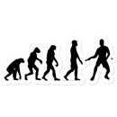 Evolution of Table Tennis Players Sticker