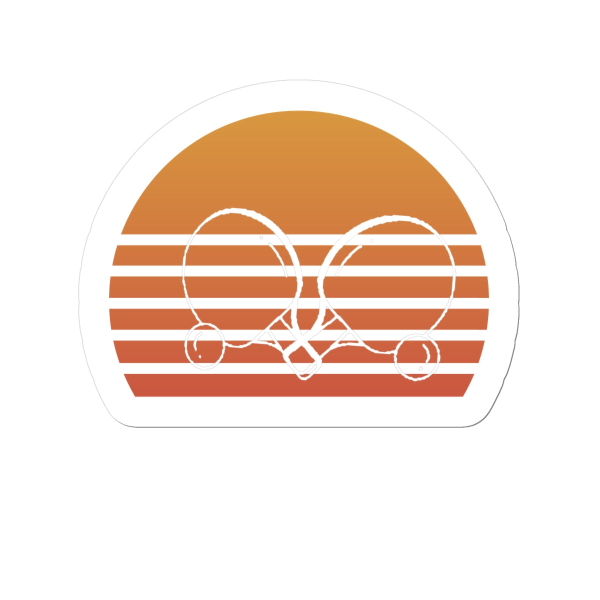 Table Tennis Sunset Sticker