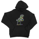 Rainbow Dinosaur Playing Accordion Hoodie