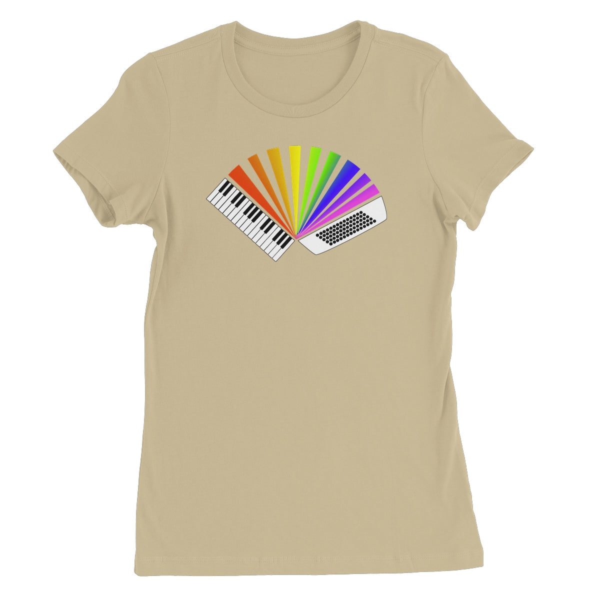 Rainbow Piano Accordion Women's T-Shirt