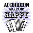 Accordion makes me happy Sticker