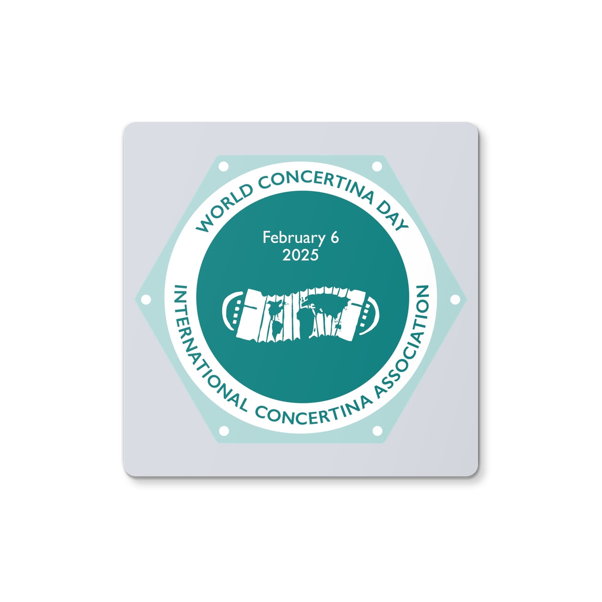 World Concertina Day 2025 Coaster