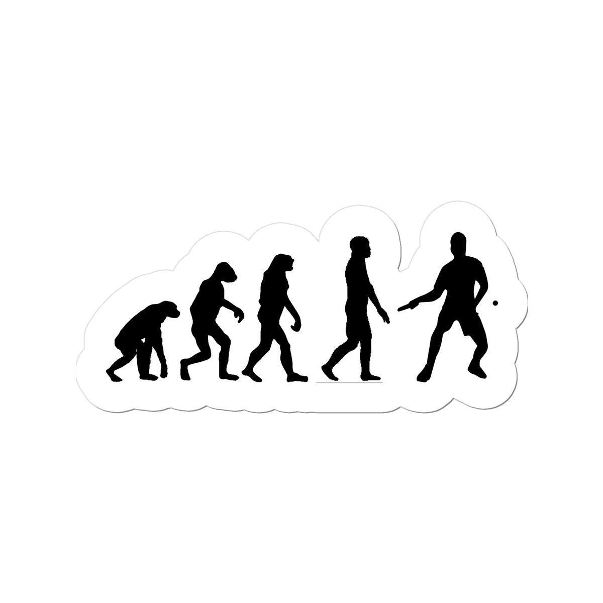 Evolution of Table Tennis Players Sticker