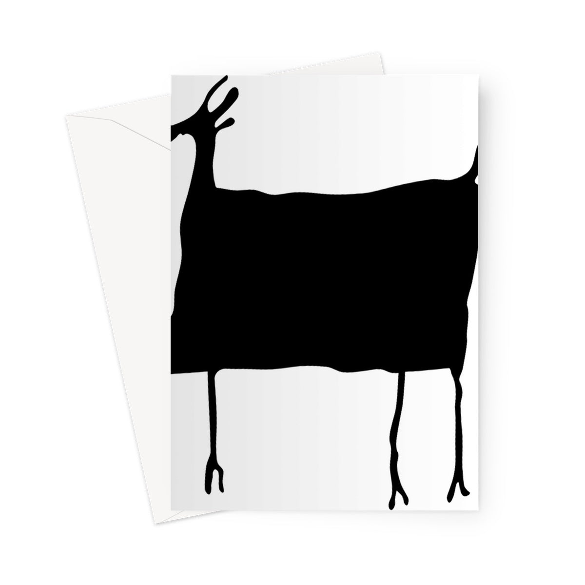 Weird Cave Painting Animal Greeting Card