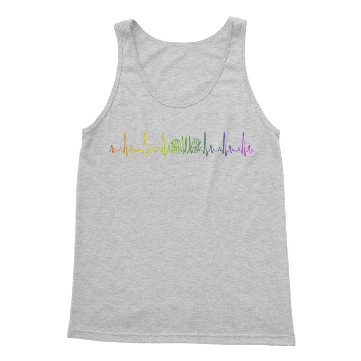 Rainbow Heartbeat Concertina Tank Top