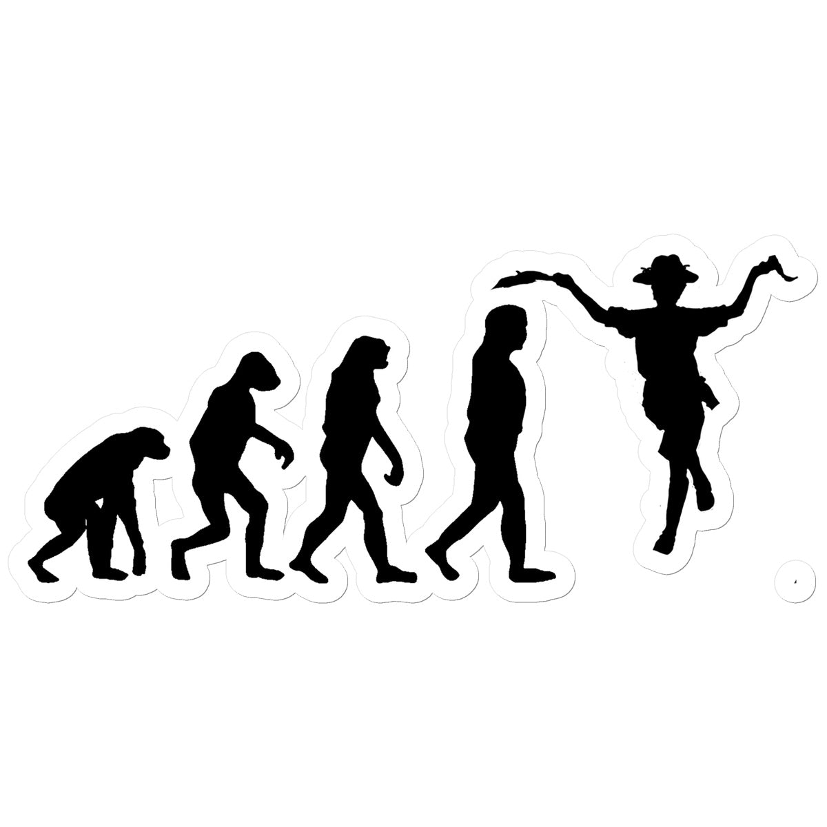 Evolution of Morris Dancers Sticker