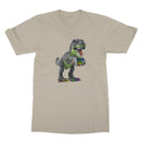 Rainbow Dinosaur Playing Accordion T-Shirt