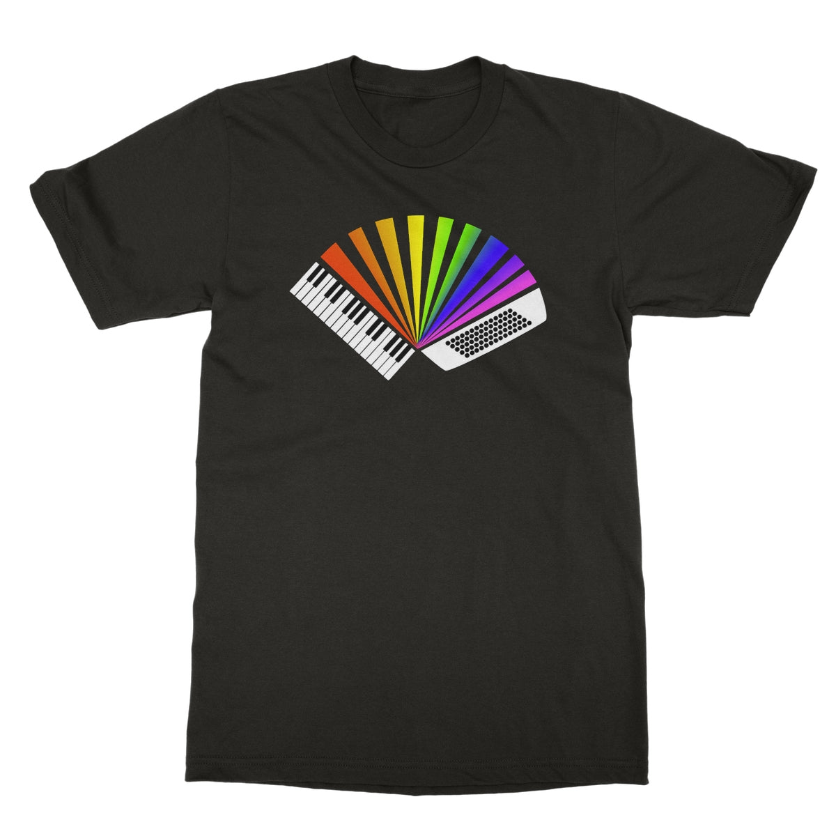 Rainbow Piano Accordion T-Shirt