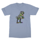 Rainbow Dinosaur Playing Accordion T-Shirt