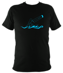 Kitesurfing T-shirt with stylised waves