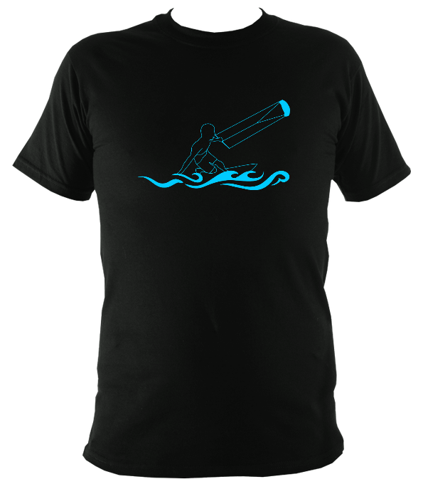 Kitesurfing T-shirt with stylised waves