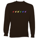 Rainbow Coloured Row of Guitars Sweatshirt