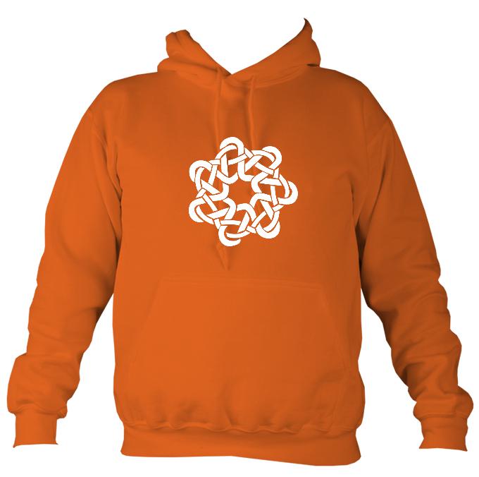 Celtic Woven Knot Hoodie-Hoodie-Burnt orange-Mudchutney