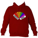 Rainbow Chromatic Accordion Hoodie-Hoodie-Red hot chilli-Mudchutney