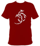Tribal Dragon T-shirt - T-shirt - Cardinal Red - Mudchutney