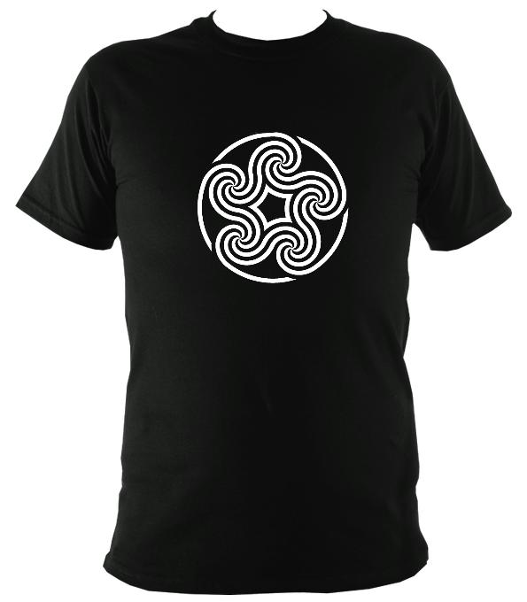 Swirling Celtic Five Spiral T-shirt